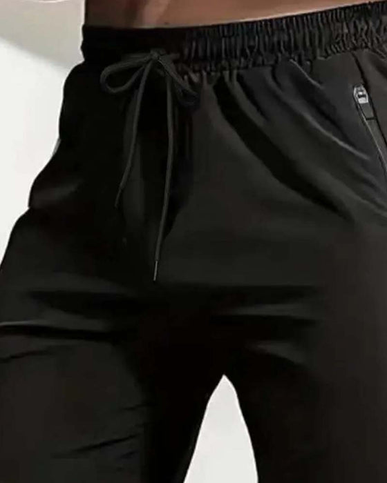 Shorts Kordelzug Reißverschluss Gummibund