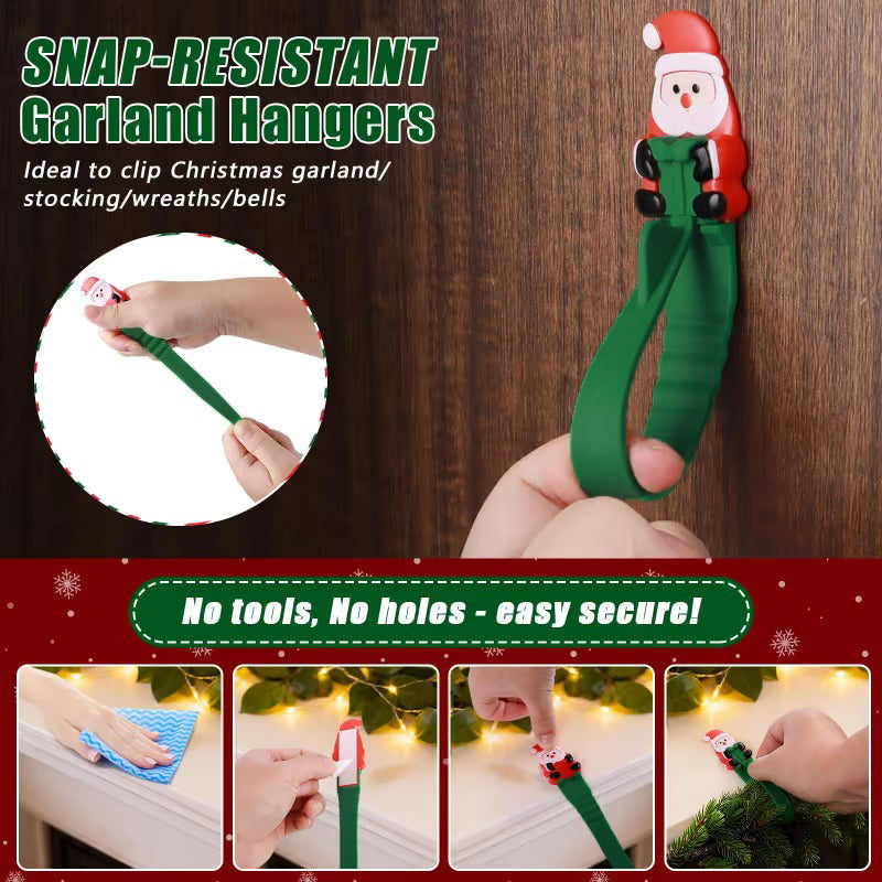 🎄🎅 Weihnachtsmann Klebehaken (12er-Pack) — kein Bohren, keine Nägel, einfach abziehen, kleben und aufhängen