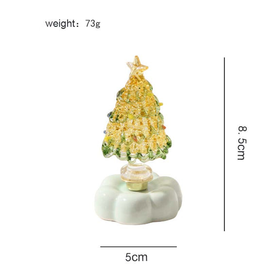 Glas Weihnachtsbaum Mit Rotierender Keramikbasis