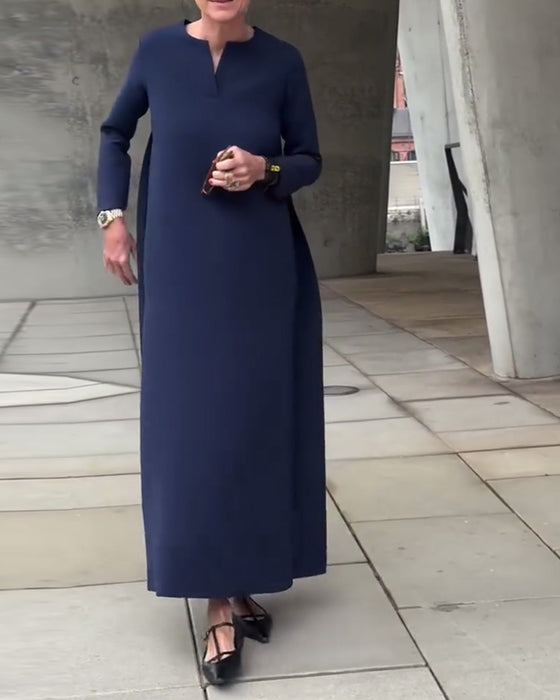 Modisches lässiges Langarmkleid