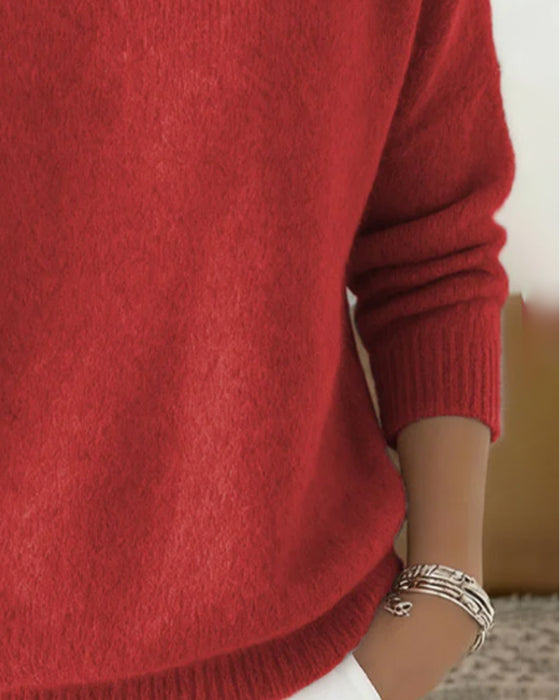 Pullover Rollkragen lässiger Stil