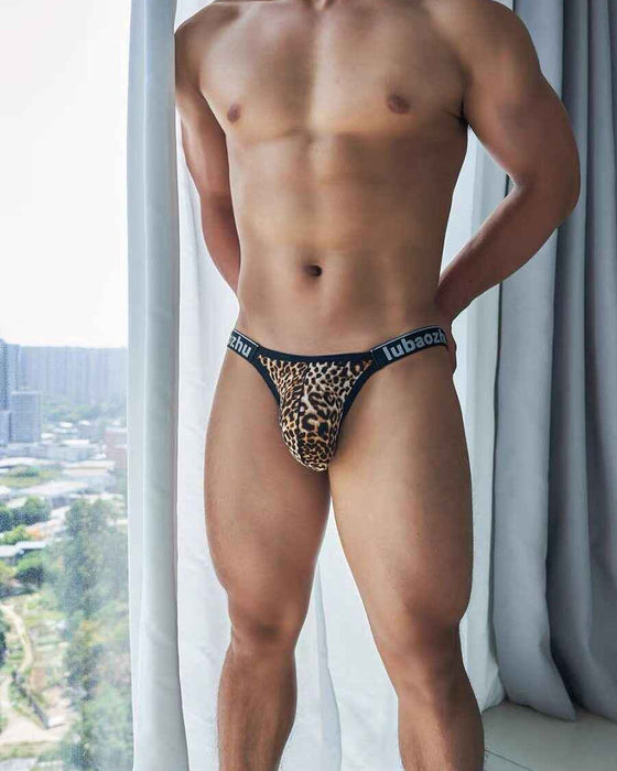 Herren-Tanga Leopardenmuster