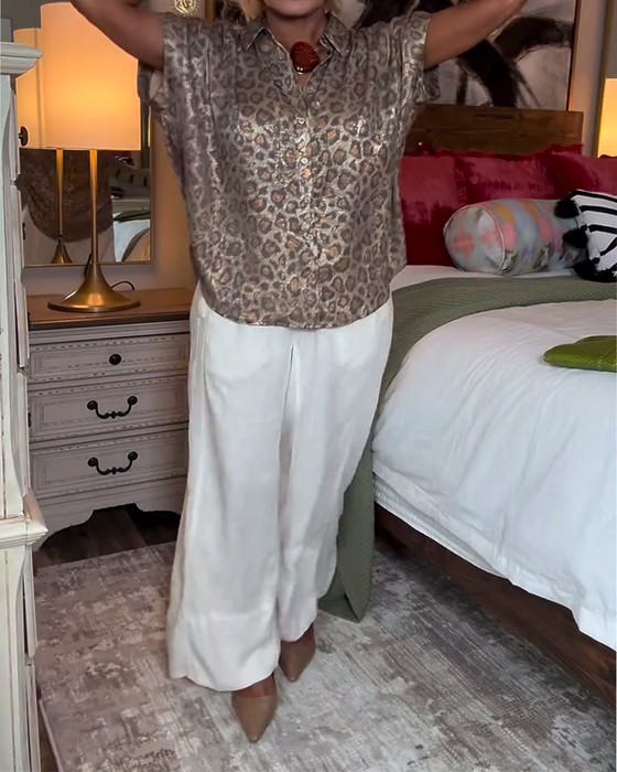 Bluse lässig Leopardenmuster