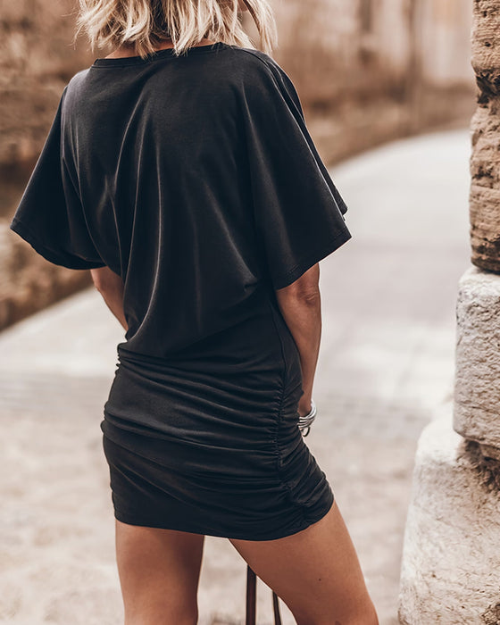 Kleid Geraffte Taille Bodycon