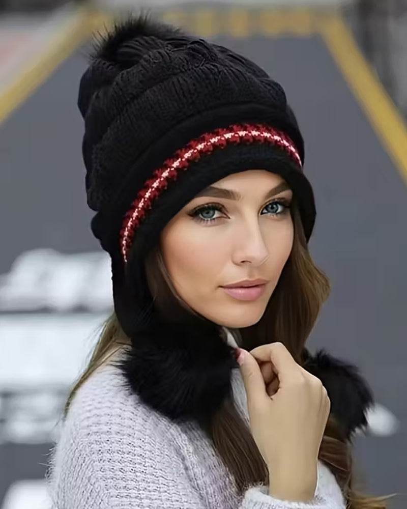 Fantasy-Fleece-Beanie Mit Ohrenklappen