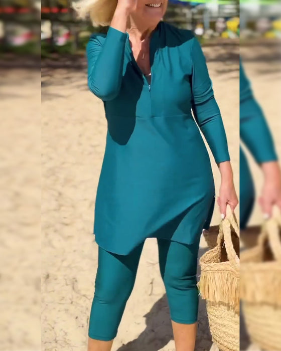 Tankini ein langärmliger Sonnenschutz