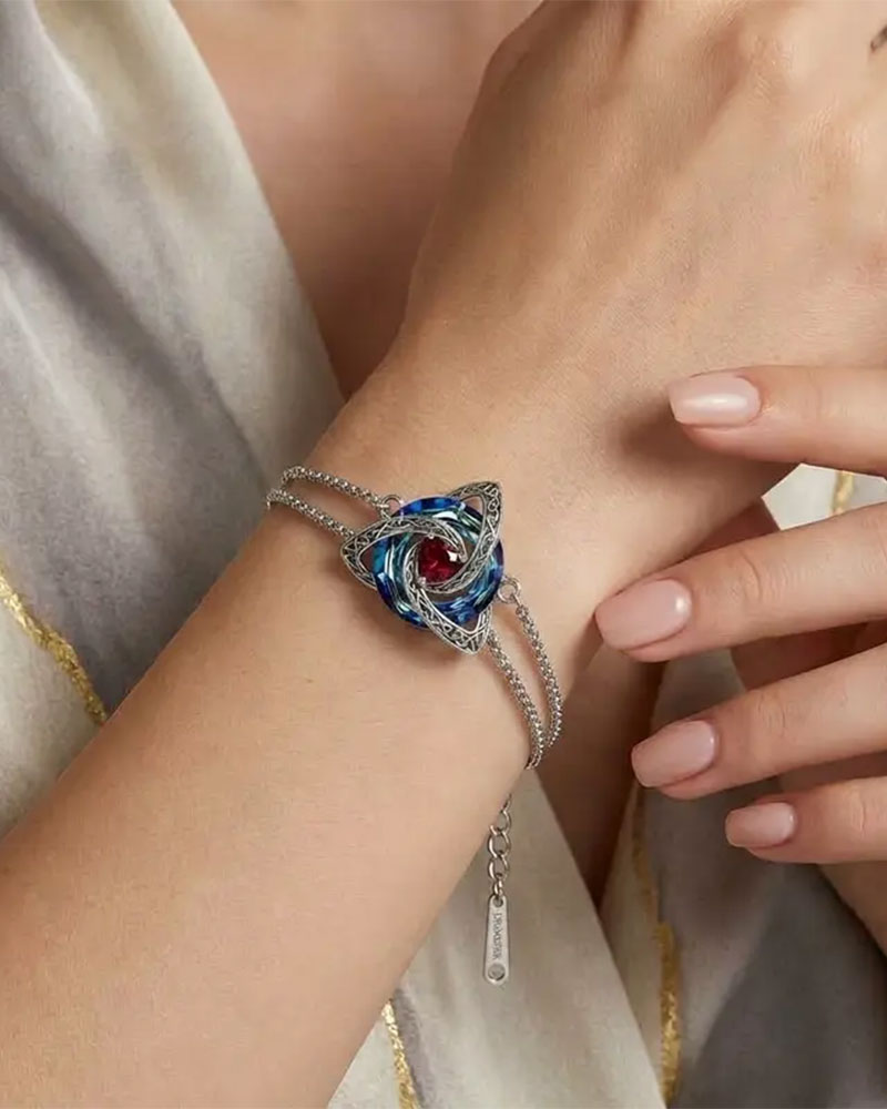 Armband Geburtsstein Dreifachknoten