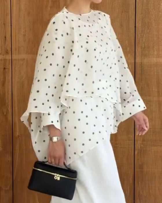 Bluse Polka Dot Unregelmäßig