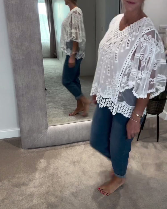 Bluse V-Ausschnitt Stilvoll