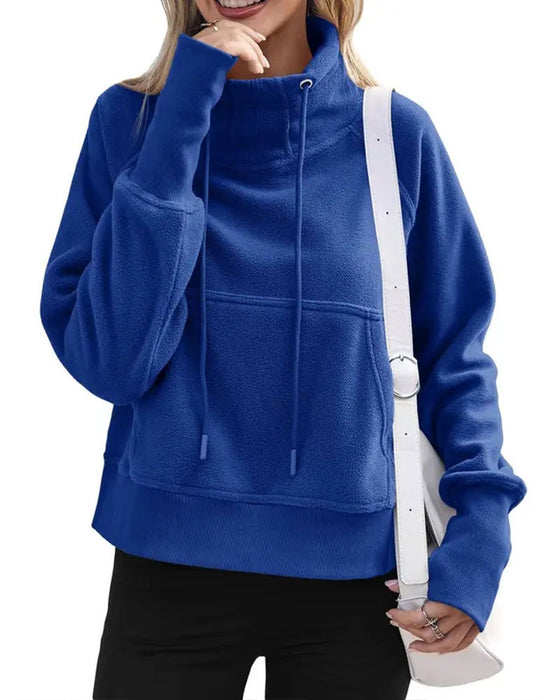 Sweatshirt Lässig Kordelzug Pullover