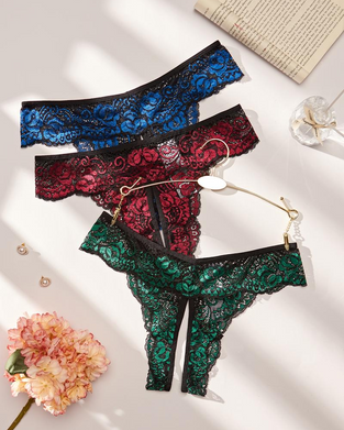 Damen Weich Bequem Atmungsaktiv Spitze Slip Für Alle Jahreszeiten