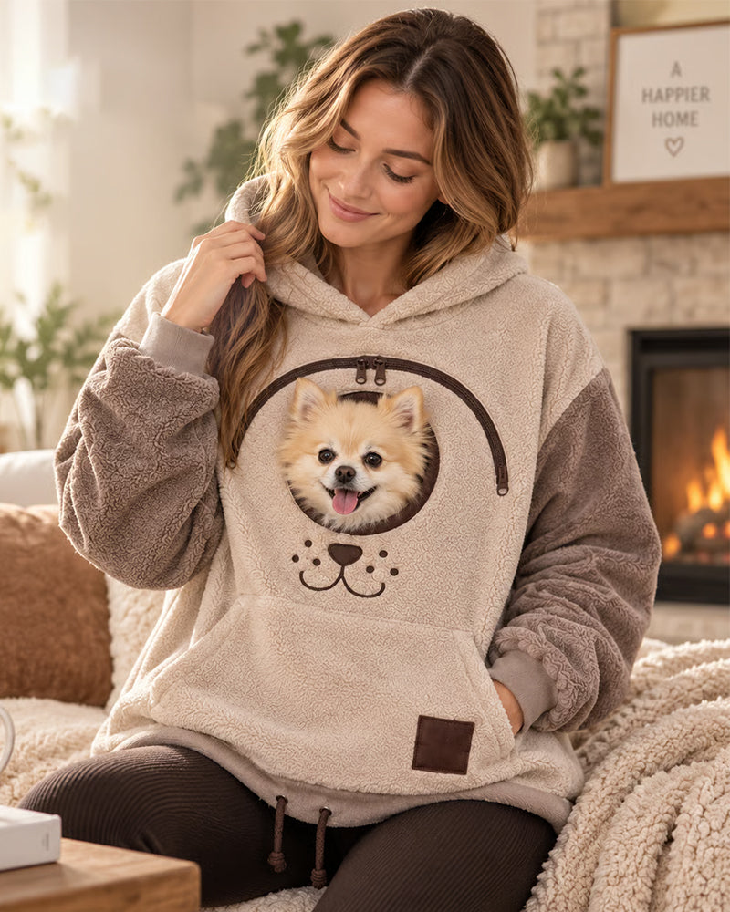Hoodie Mit Kapuze Reißverschluss Haustier
