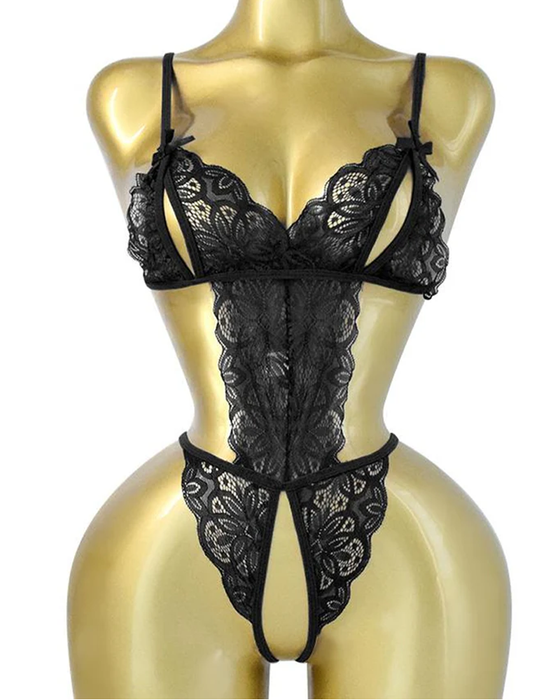 Lingerie Spitze Schleife Einteilig Sexy