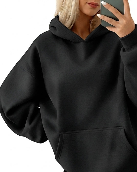 Hoodie Mit Kapuze Tasche Uni Locker