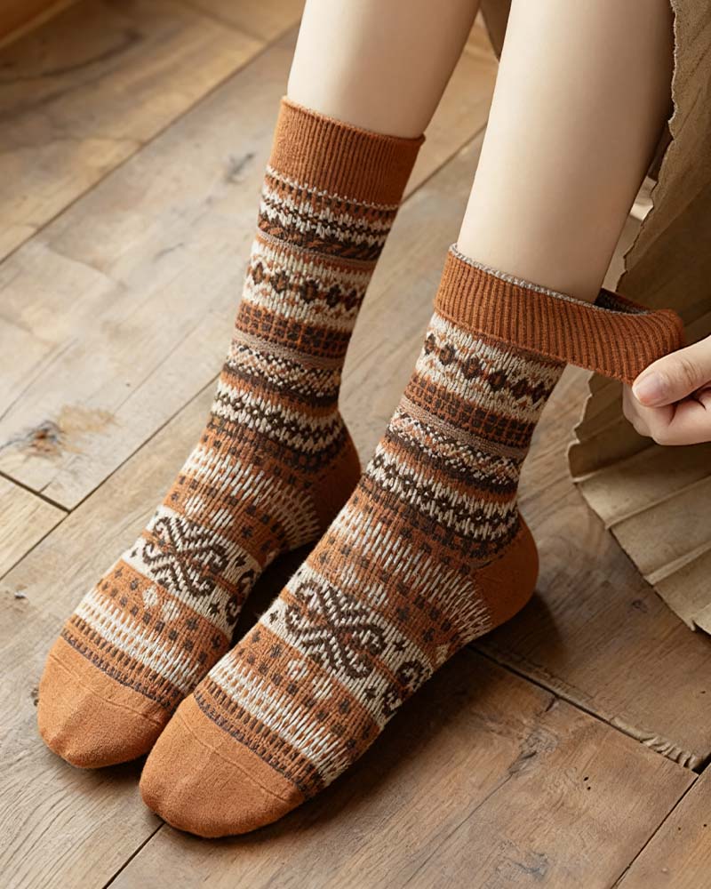 Socken Retro Modisch Ethnischer Stil