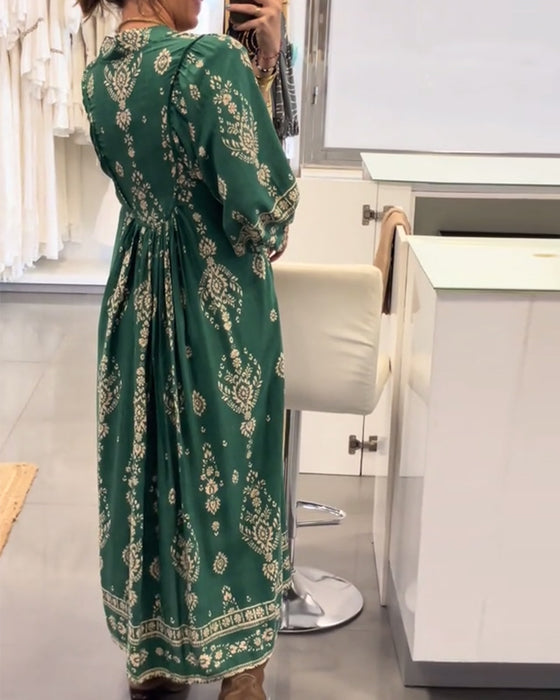 Kleid lässig Print lose Tasche