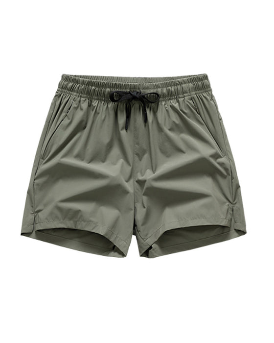 Shorts Männer Elastischer Bund Tasche Schnelltrocknend Eis-Seide Sport