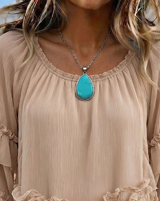 Bluse Doppelte Lage Rüsche Flare
