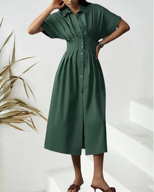 Kleid Einreihig Tailliert Hemd