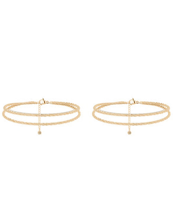 🏖️ Fußkettchen Damen Kc Gold & Sterling Silber