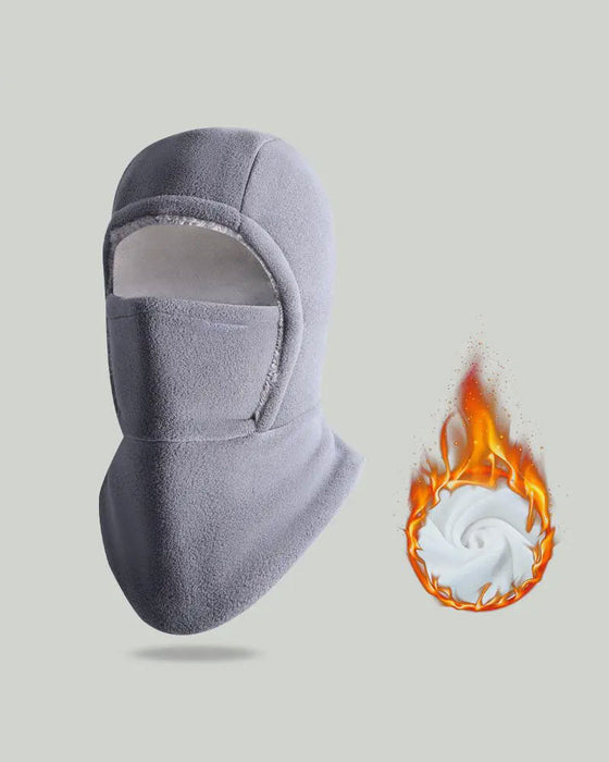 Winter 2 In 1 Mütze Und Gesichtsmaske Winddicht Dickes Fleecefutter Für Outdoor-Sport Schwarz
