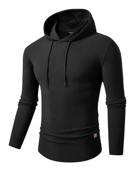 Herren Sweatshirt Unifarbe Langarm Kapuze