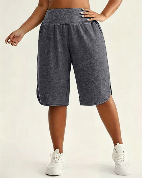 Hoch Taillierte Wide‑Leg‑Shorts