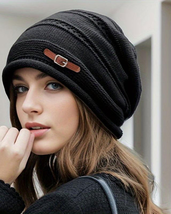 Einfarbige Slouchy Beanie