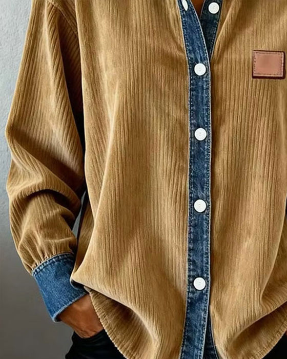 Hemd Denim Patchwork Cord