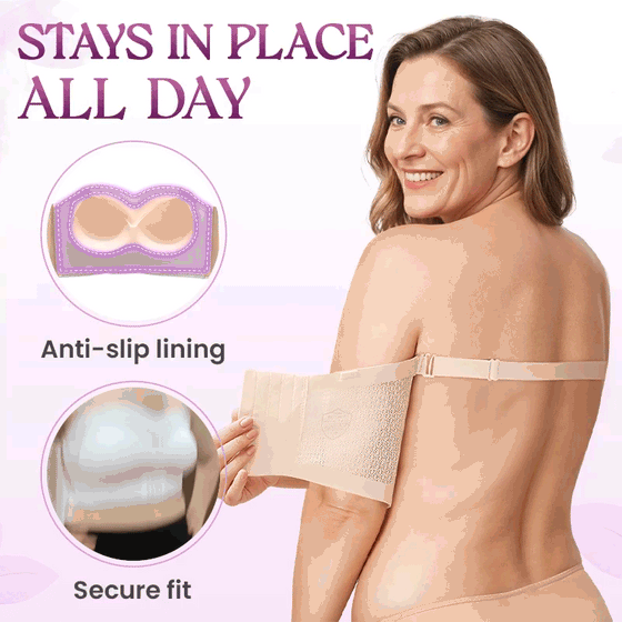 Rutschfester Bequemer Strapless Push-Up BH Mit Vorderer Schnalle