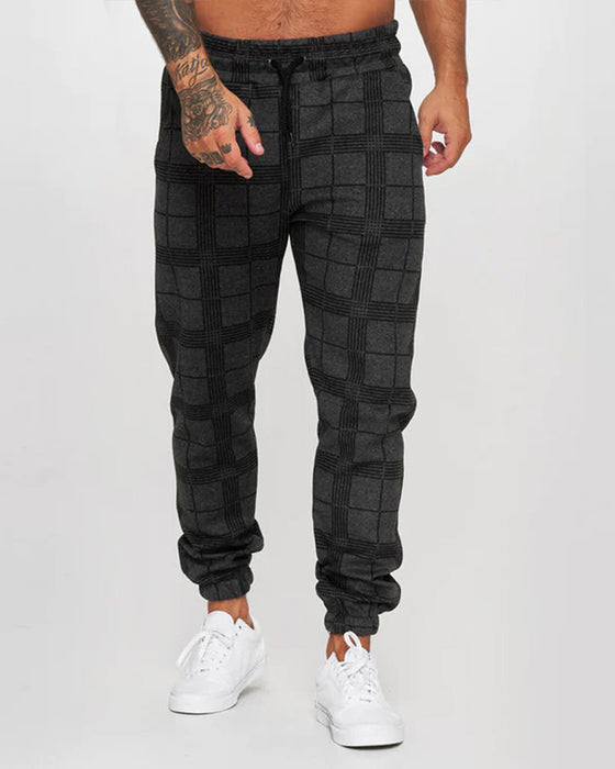 3D-Digital-Plaid-Hose für Herren