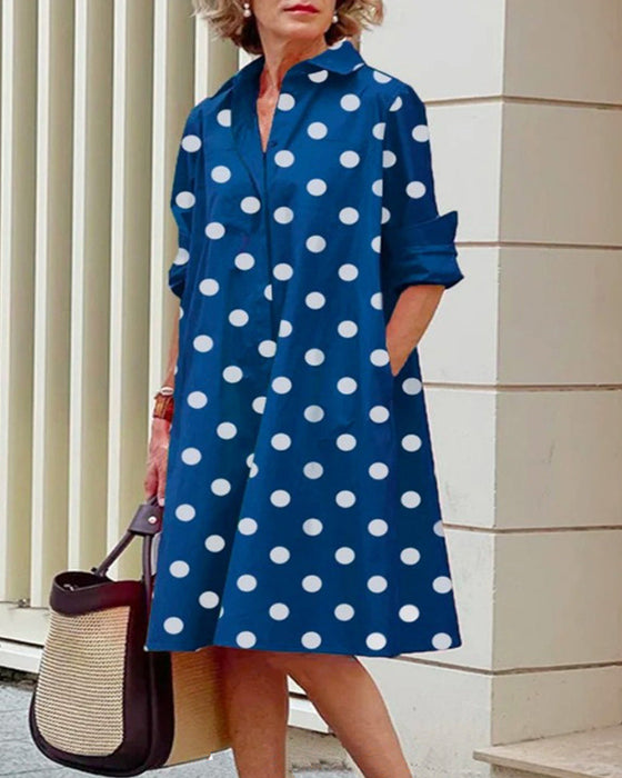 Hemdkleid mit Tupfenmuster