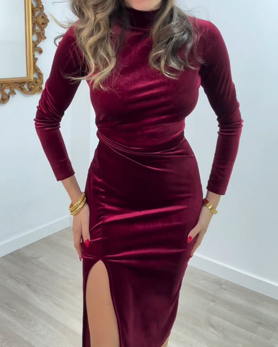 Lässiges Kleid mit abstraktem Musterdruck