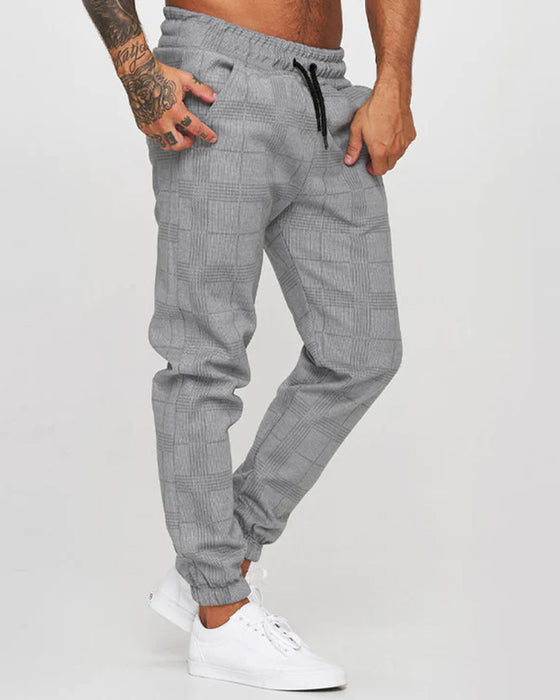 3D-Digital-Plaid-Hose für Herren