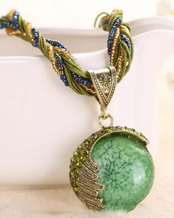 Boho handgeflochtener Kettenanhänger