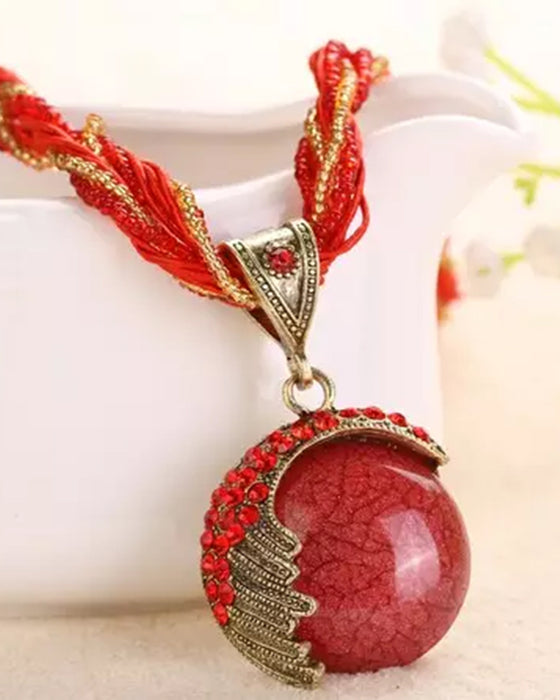 Boho handgeflochtener Kettenanhänger