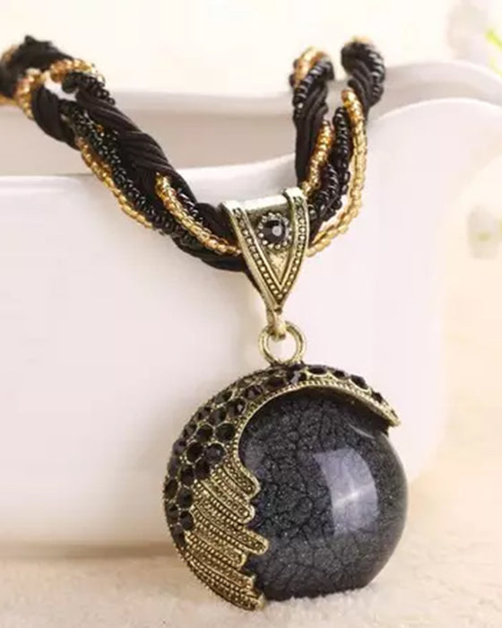 Boho handgeflochtener Kettenanhänger