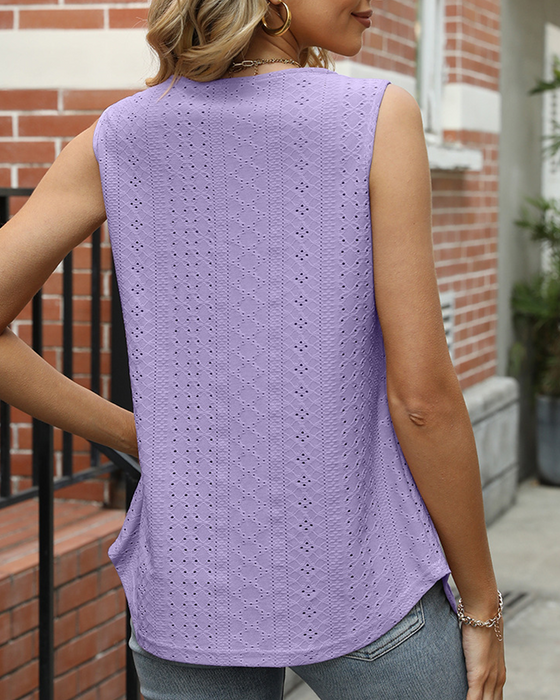 Tanktop mit quadratischem Ausschnitt in Volltonfarbe