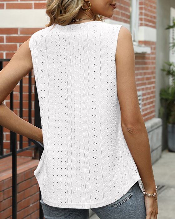 Tanktop mit quadratischem Ausschnitt in Volltonfarbe