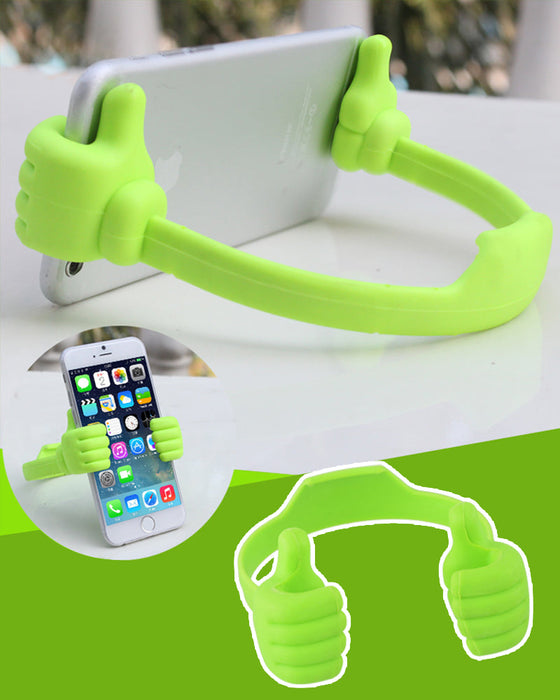 Telefonhalter mit Daumen nach oben