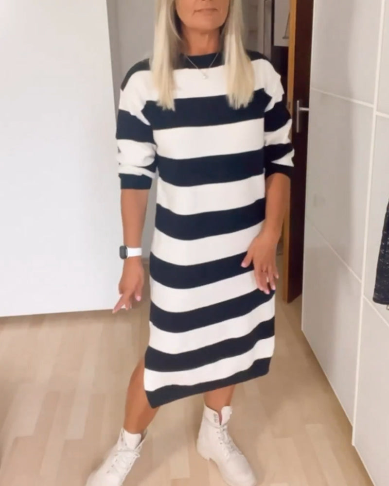 AYYOHON Katrina Van Quaste Kostüm Kleid - Sleepy Hollow Cosplay, Schwarz-weiß Gestreift, Viktorianisches Gothic Kleid