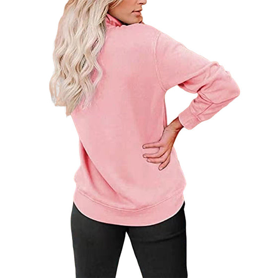 Einfarbiges Sweatshirt mit Stehkragen
