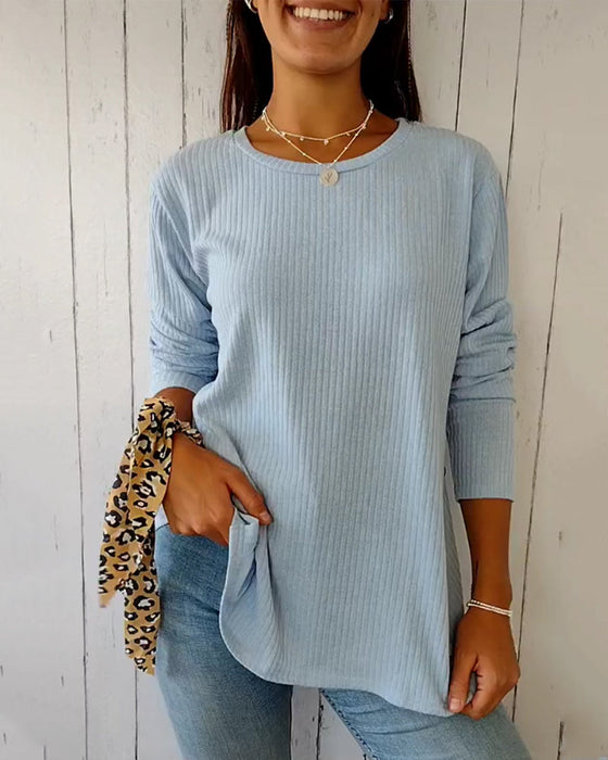 Langarmshirt mit Rundhalsausschnitt