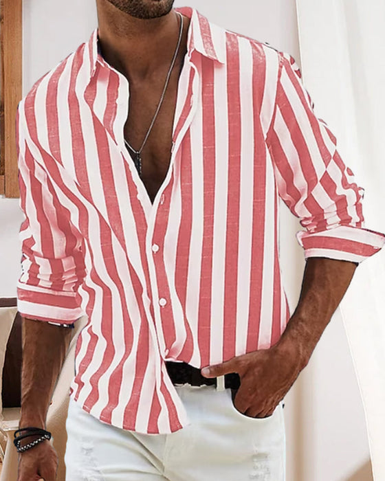 Langarmshirt mit Streifendruck