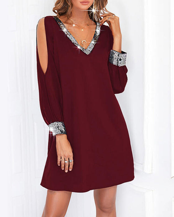 Elegantes Partykleid mit langen Ärmeln