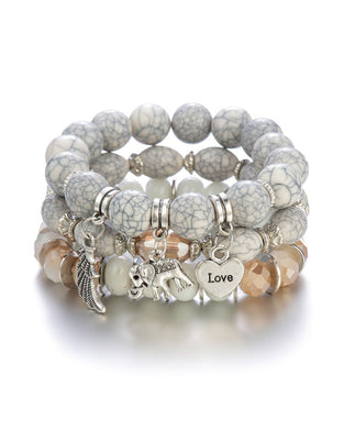 Boho Elefant Anhänger Armband