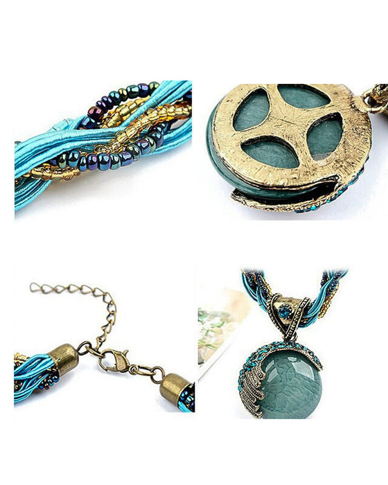 Boho handgeflochtener Kettenanhänger