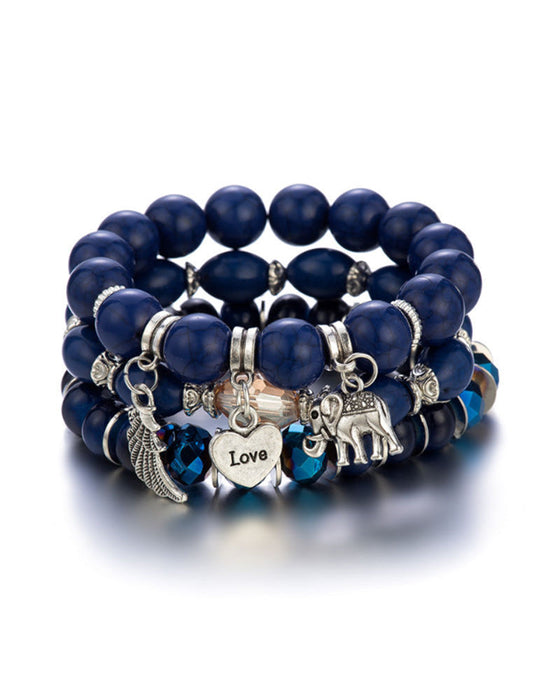 Boho Elefant Anhänger Armband