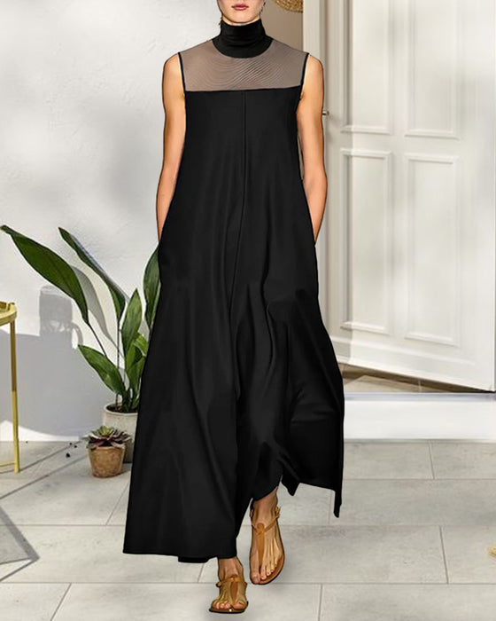 Kleid im ärmellosen und eleganten Stil