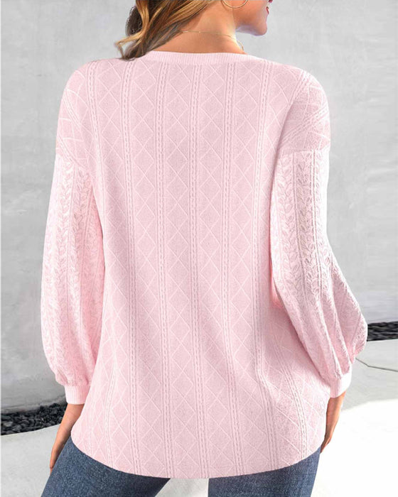 Schlichtes einfarbiges Sweatshirt mit Knöpfen